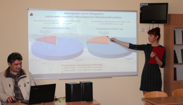 Финансовым управлением Администрации Ленинского района проведен урок финансовой грамотности для учащихся МБОУ СОШ № 2 пгт Ленино