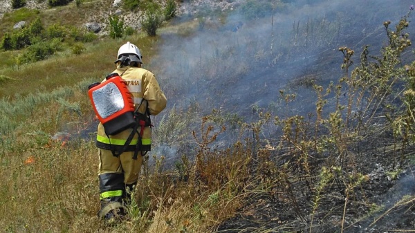 В Ленинском районе ликвидировали крупное возгорание сухой растительности