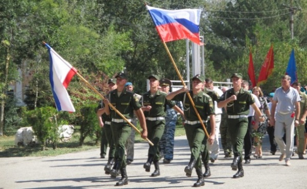 Митинг, посвященный открытию Памятного знака воинам интернационалистам в пгт Ленино