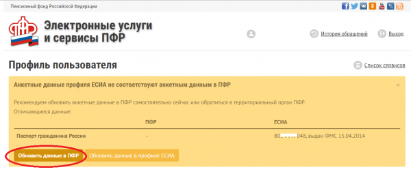 Личный кабинет на сайте ПФР позволяет актуализировать анкетные данные