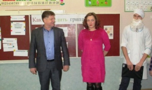 Александр Мачусский посетил школу №1 пгт Ленино