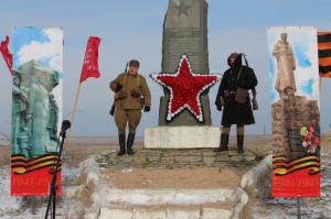 В Ленинском районе состоялось торжественное открытие мемориальной доски на ДОТе на Ак-Монайских позициях