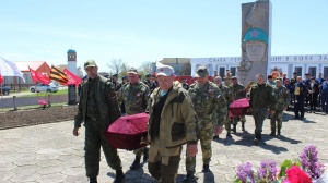 В Батальненском сельском поселении Ленинского района прошло перезахоронение останков советских воинов Великой Отечественной войны