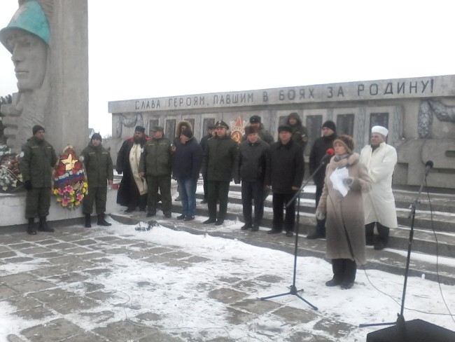 прошел митинг, посвященный 100-летию образования рабочее крестьянской Красной армии и вооружённых сил Российской Федерации