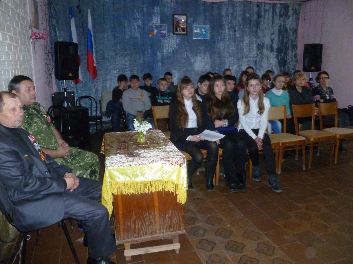 12 февраля в 14 часов Семисотский СДК и сельская библиотека провели музыкальный видео час мужества для молодёжи &amp;quot;Афганистан болит в душе моей&amp;quot;