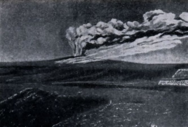 Извержение вулкана Джау-Тепе в 1914 году